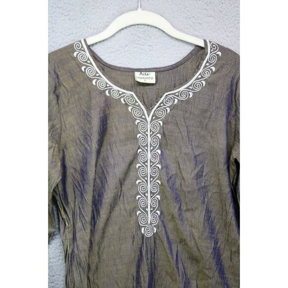 Asta Long Sleeve Iridescent Tunic-Beaded-Size Large - Picture 3 of 10
